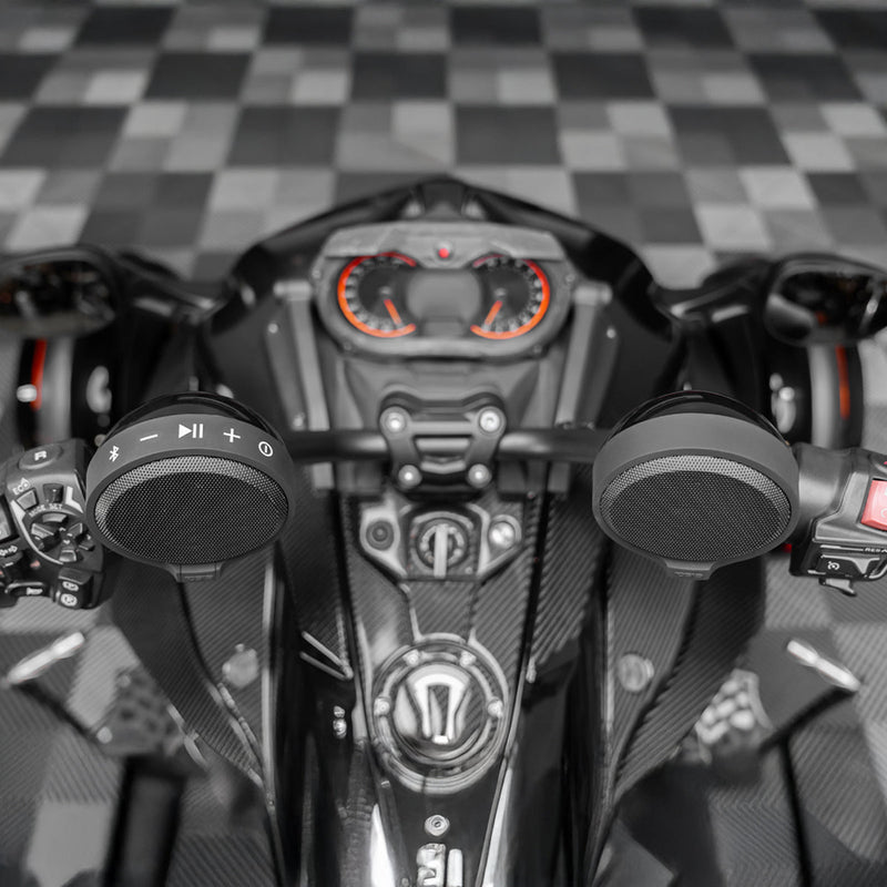 Load image into Gallery viewer, Amplified Handlebar Mounted Bluetooth Speaker System for Can-Am Ryker &amp; Spyder Motorcycles
