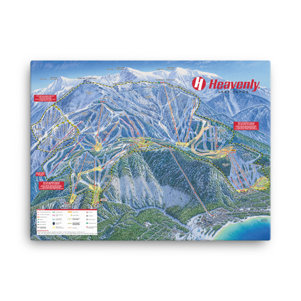 Heavenly Ski Resort | Trail Map Poster