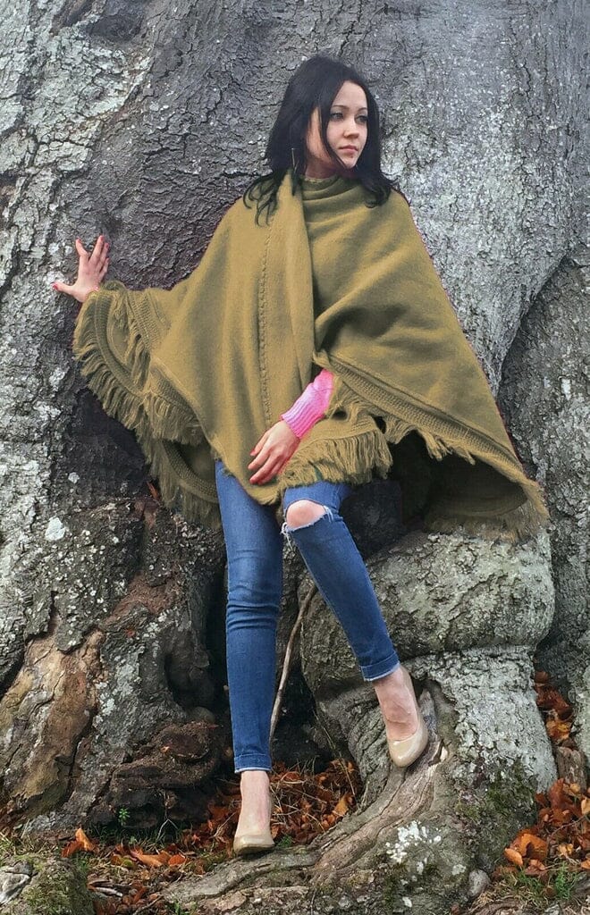 Load image into Gallery viewer, Cape Wrap Solid Alpaca Poncho
