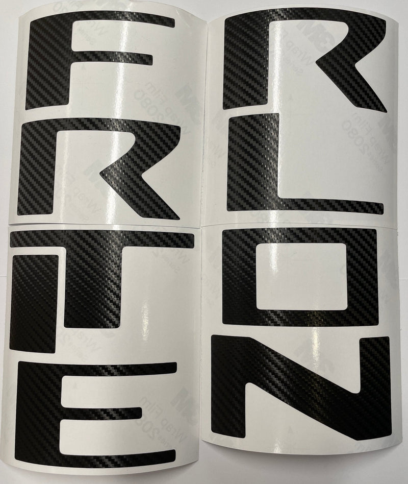 Load image into Gallery viewer, Carbon Fiber Textured Vinyl Decal Letter Inserts for 2022-2026 Frontier Tailgate
