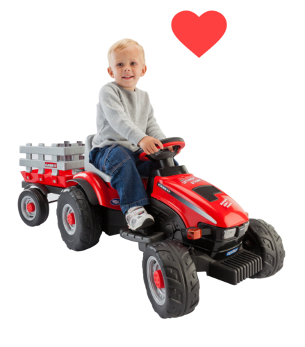 Load image into Gallery viewer, Case IH Lil&#39; Tractor and Trailer: 6V Battery-Powered Ride-On for Kids
