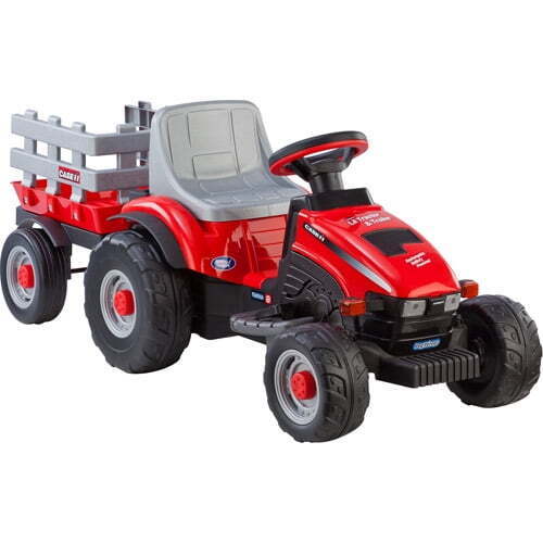 Load image into Gallery viewer, Case IH Lil&#39; Tractor and Trailer: 6V Battery-Powered Ride-On for Kids
