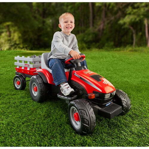 Load image into Gallery viewer, Case IH Lil&#39; Tractor and Trailer: 6V Battery-Powered Ride-On for Kids

