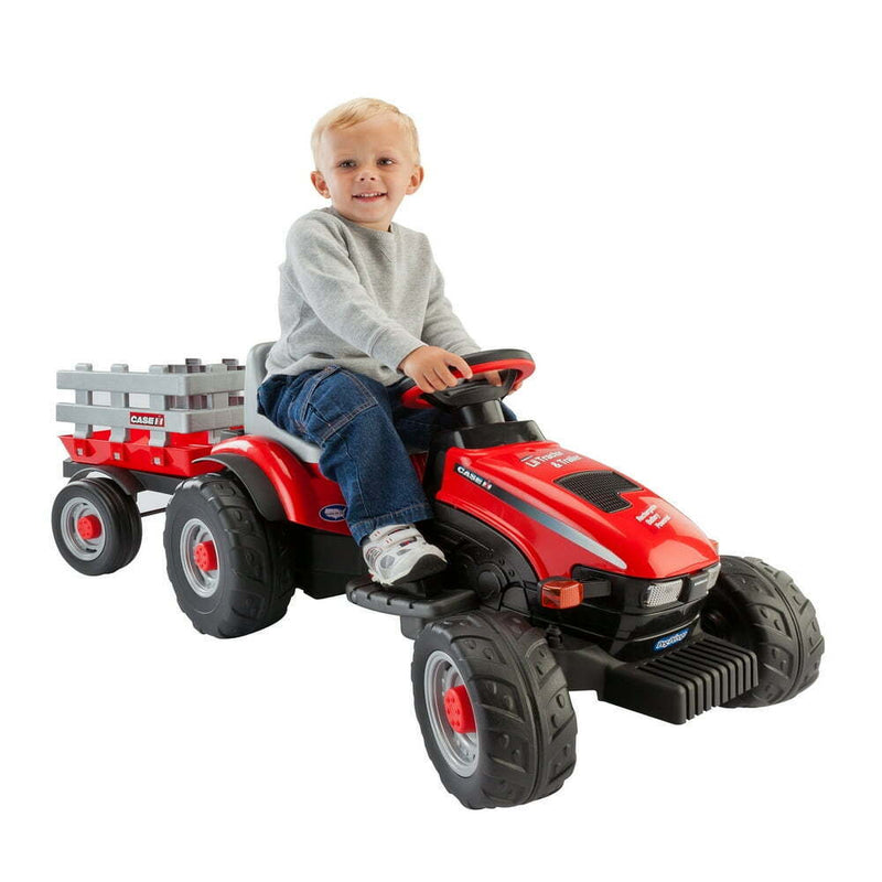 Load image into Gallery viewer, Case IH Lil&#39; Tractor and Trailer: 6V Battery-Powered Ride-On for Kids
