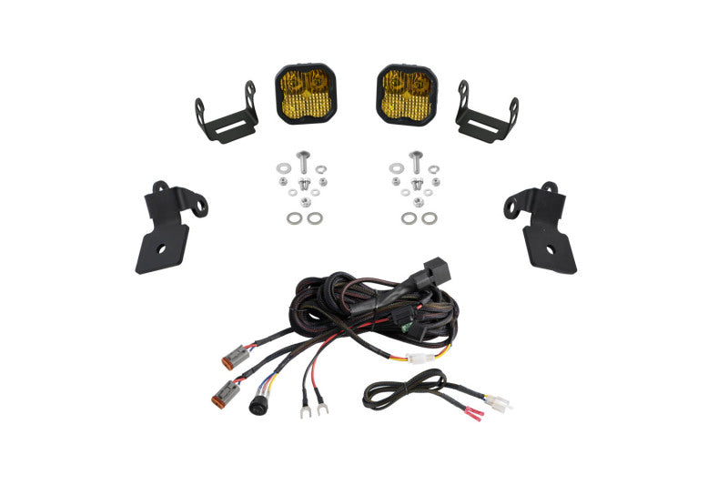 Load image into Gallery viewer, Diode Dynamics 20-Present Polaris RZR A-Pillar LED Pod Kit SS3 Sport - Yellow Combo
