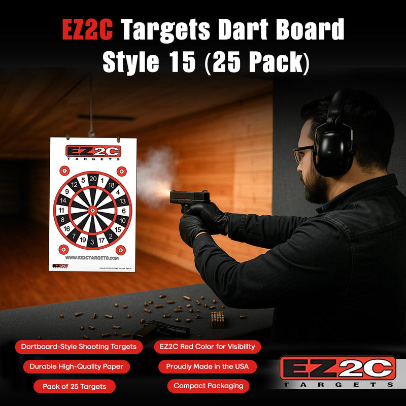 Load image into Gallery viewer, EZ2C Four Fun Game Styles: Paper Targets Shooting Range 11"x17" USA MADE
