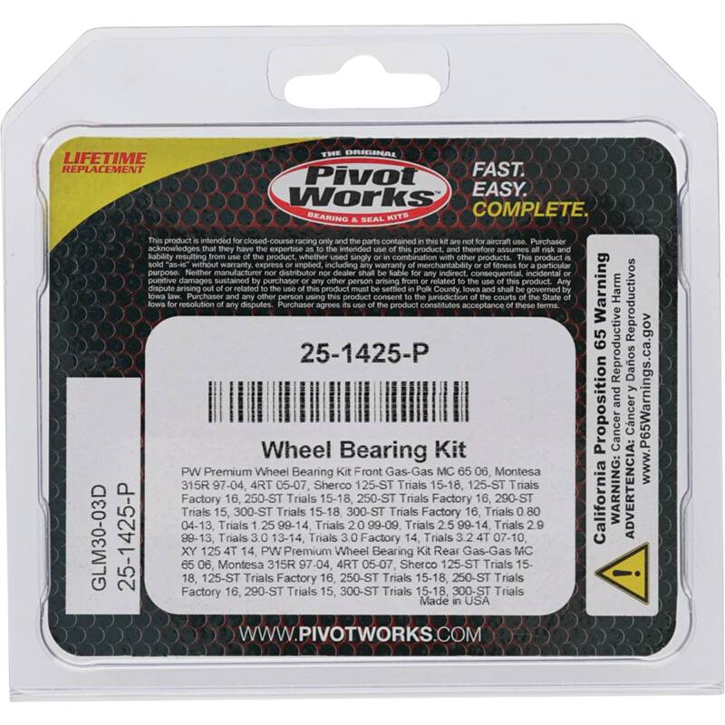 Load image into Gallery viewer, Pivot Works Gas-Gas, Montesa, Sherco Wheel Bearing Kit Premium Bearings
