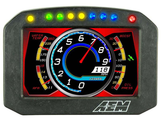 AEM CD-5G Carbon Flush Digital Dash Display w/ Internal 20Hz GPS & Antenna 30-5602F