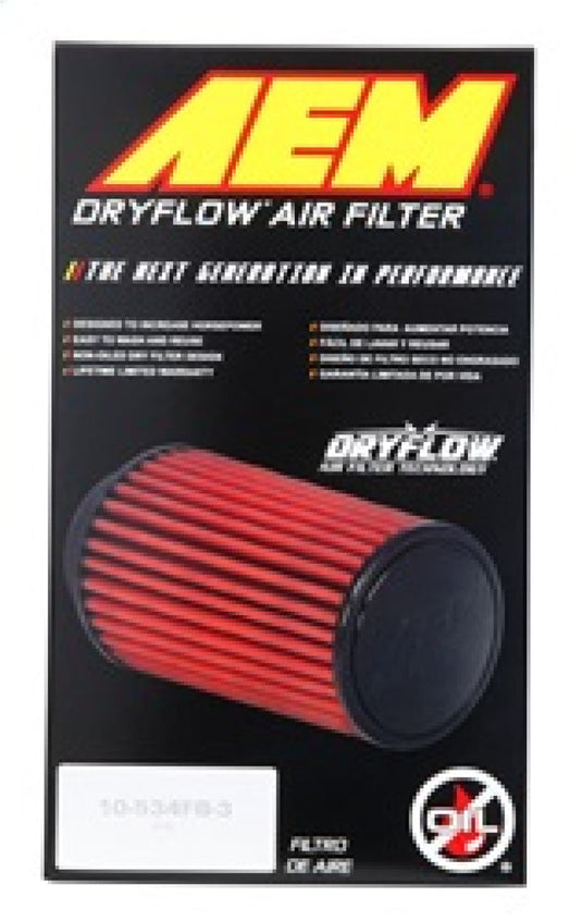 AEM Induction AEM DryFlow Air Filter AIR FILTER KIT 3.25in X 7in DRYFLOW 21-2113DK