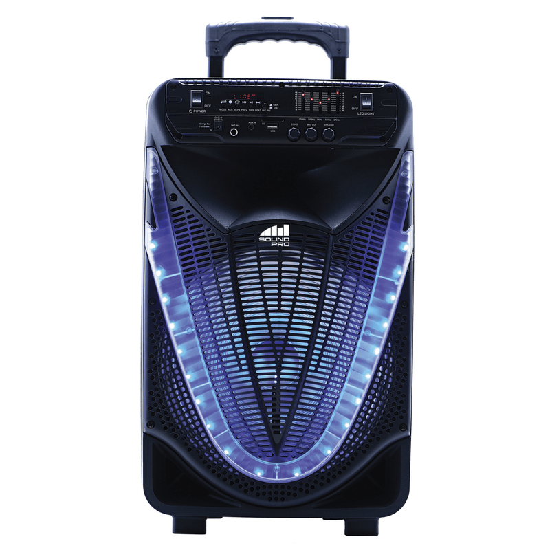 Load image into Gallery viewer, Naxa Portable 12 inch Bluetooth Party Speaker with Disco Light
