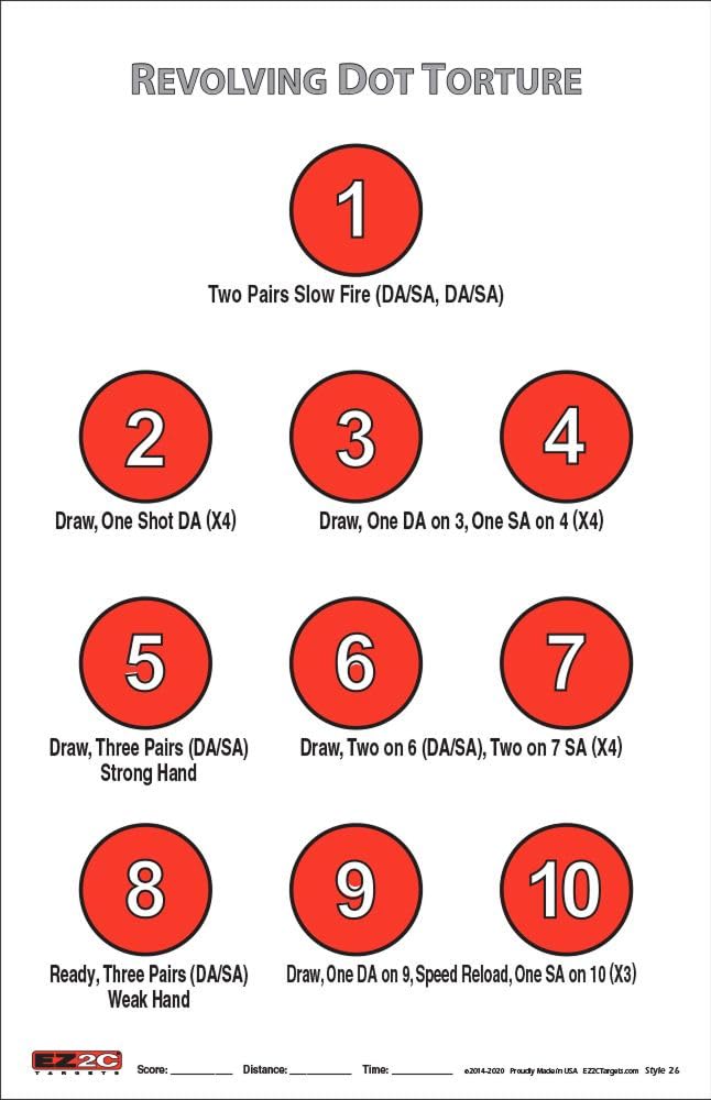 Load image into Gallery viewer, EZ2C Targets #26: Revolving Dot Torture 11"x17" Paper Targets for Shooting USA MADE
