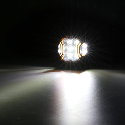 V-ULTRA Series | 3 Inch 108W LED Side Shooter White Pod Lights with Amber DRL