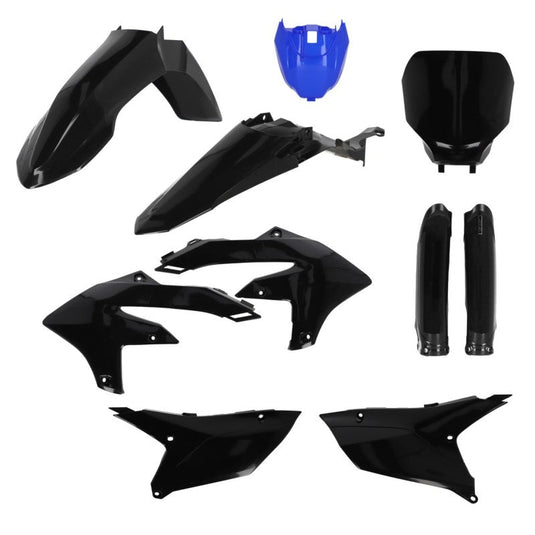 Acerbis 2024 Yamaha YZ250F/ 23-24 YZ450F/FX (w/Tank Cover) Full Plastic Kit - Monster Black/Blue 2979591004