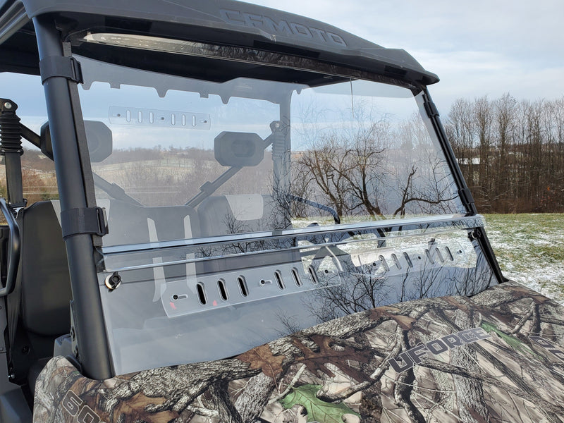 Load image into Gallery viewer, CFMoto UForce 600 - 2 Pc Scratch-Resistant Windshield with Vent and Clamp Options
