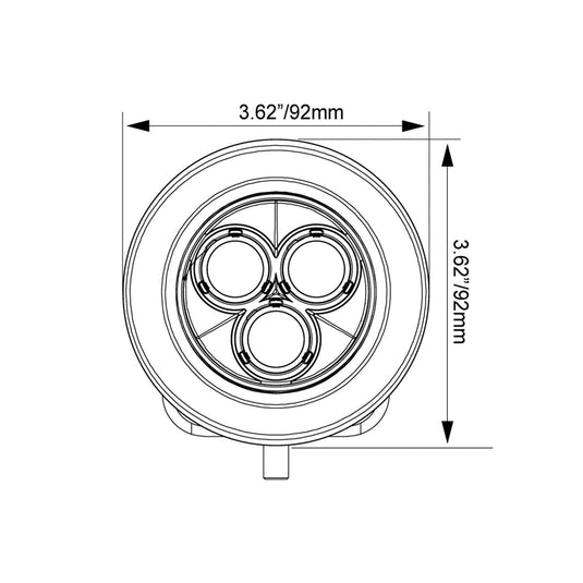 2019+ Ford Ranger A-Pillar Mounts With 20 WATT Mini Cannon