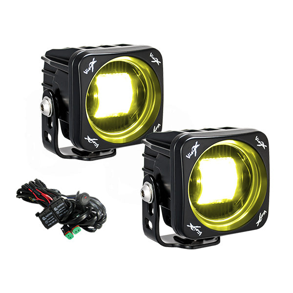 Load image into Gallery viewer, 3" Square CG2 SAE LED Light Cannon Kit
