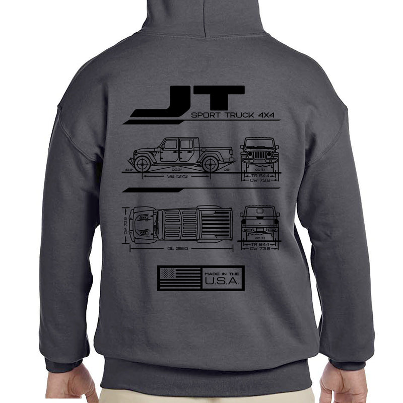 Load image into Gallery viewer, JT Blueprint Pullover Hoodie

