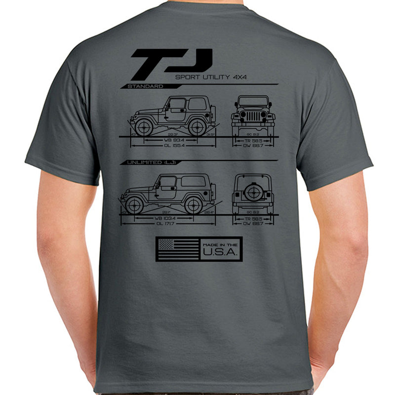 Load image into Gallery viewer, TJ/LJ Blueprint T-Shirt
