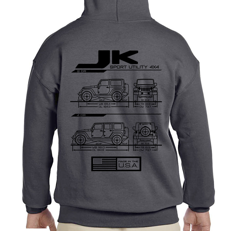 Load image into Gallery viewer, JK Blueprint Pullover Hoodie
