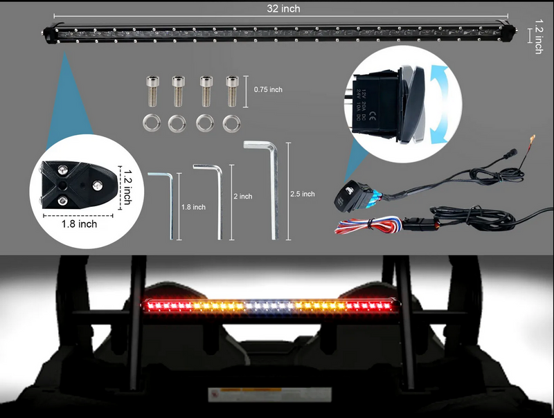 Load image into Gallery viewer, Chase LED Light Bar With Built In Strobe 32&quot;
