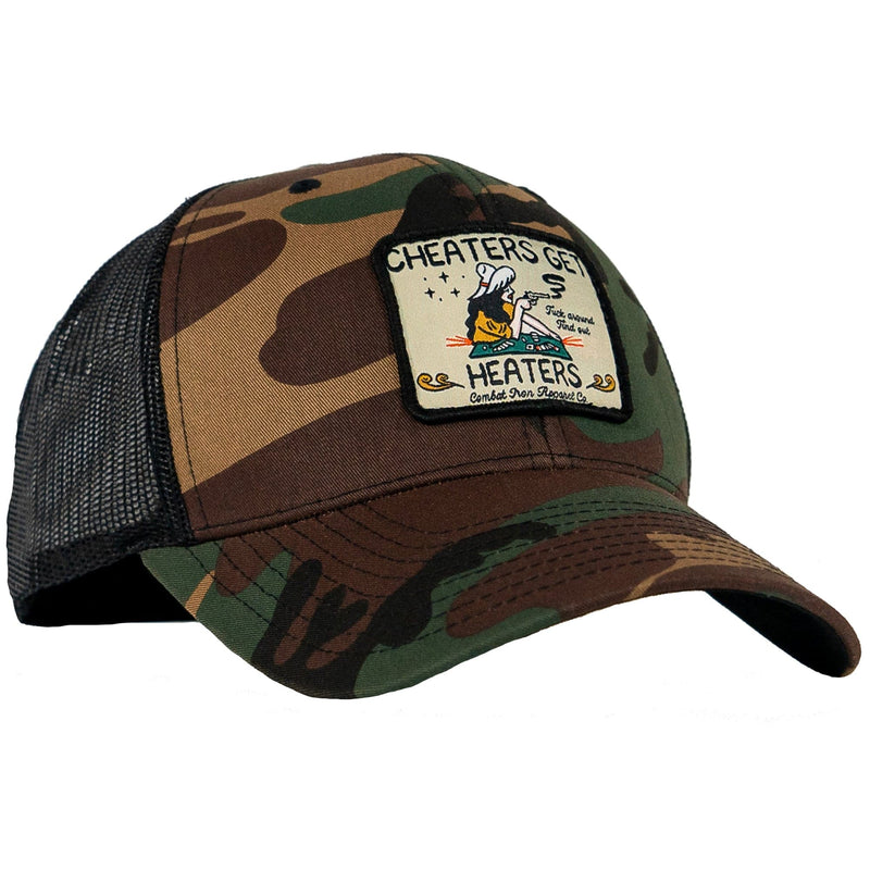 Load image into Gallery viewer, Cheaters Get Heaters Western Cowboy Patch SnapBack
