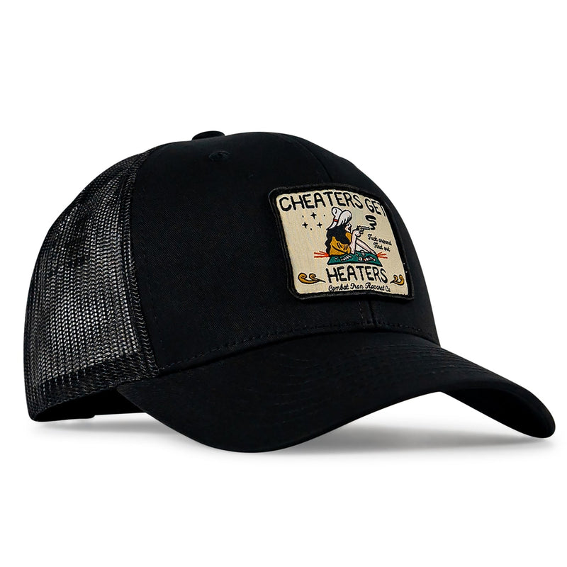 Load image into Gallery viewer, Cheaters Get Heaters Western Cowboy Patch SnapBack
