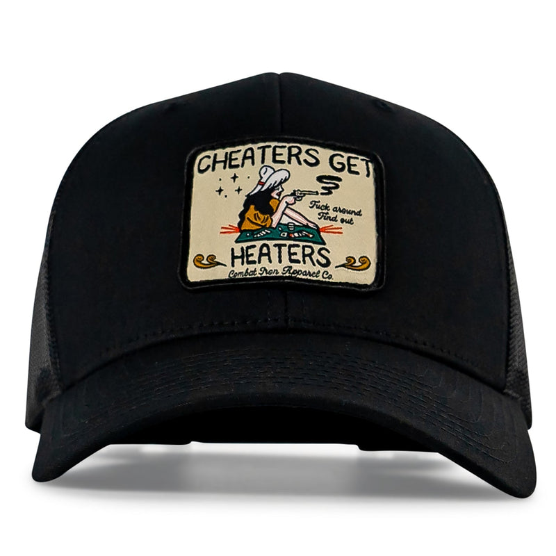 Load image into Gallery viewer, Cheaters Get Heaters Western Cowboy Patch SnapBack

