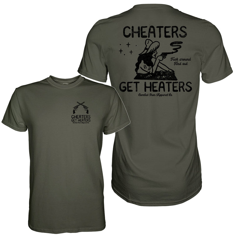 Load image into Gallery viewer, Cheaters Get Heaters Cowboy Edition Men&#39;s T-Shirt
