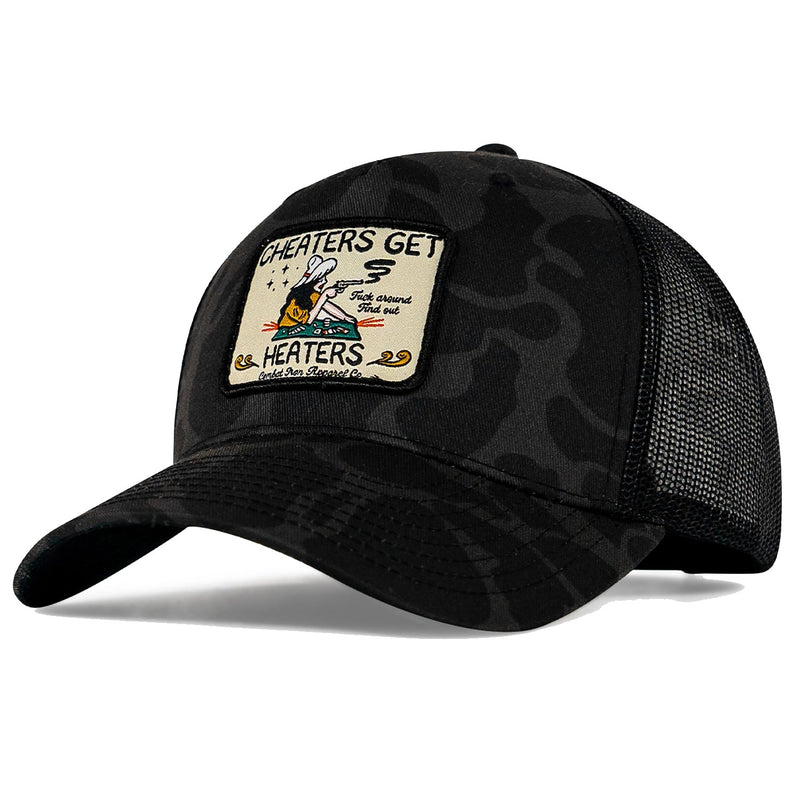 Load image into Gallery viewer, Cheaters Get Heaters Western Cowboy Patch SnapBack
