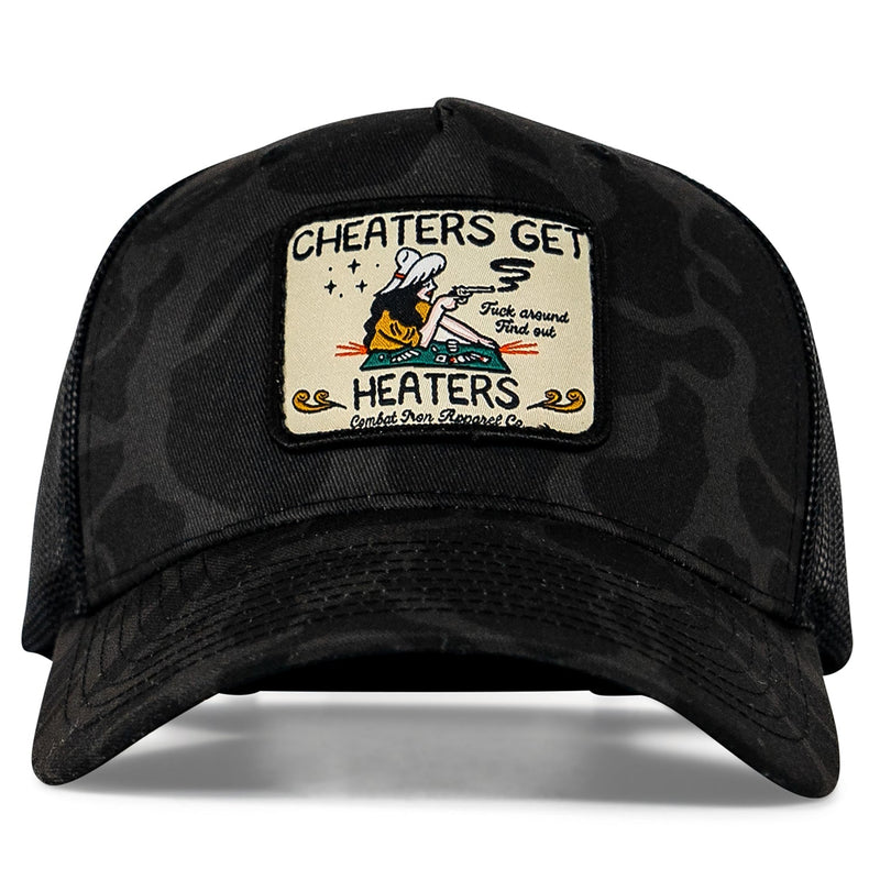 Load image into Gallery viewer, Cheaters Get Heaters Western Cowboy Patch SnapBack
