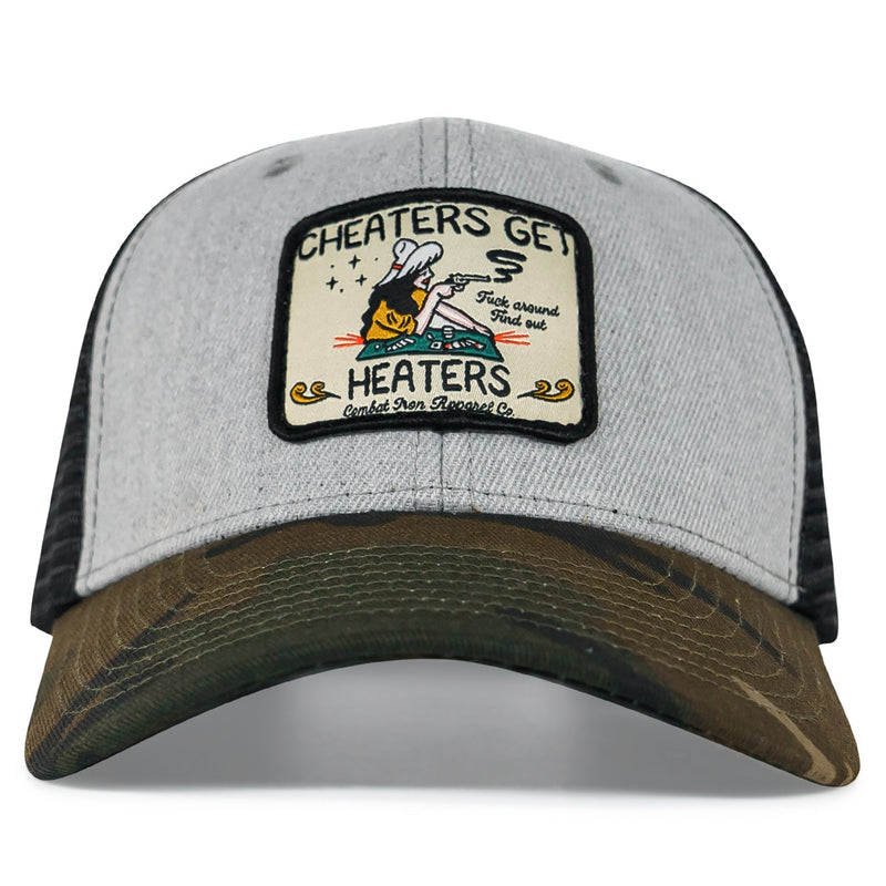 Load image into Gallery viewer, Cheaters Get Heaters Western Cowboy Patch SnapBack
