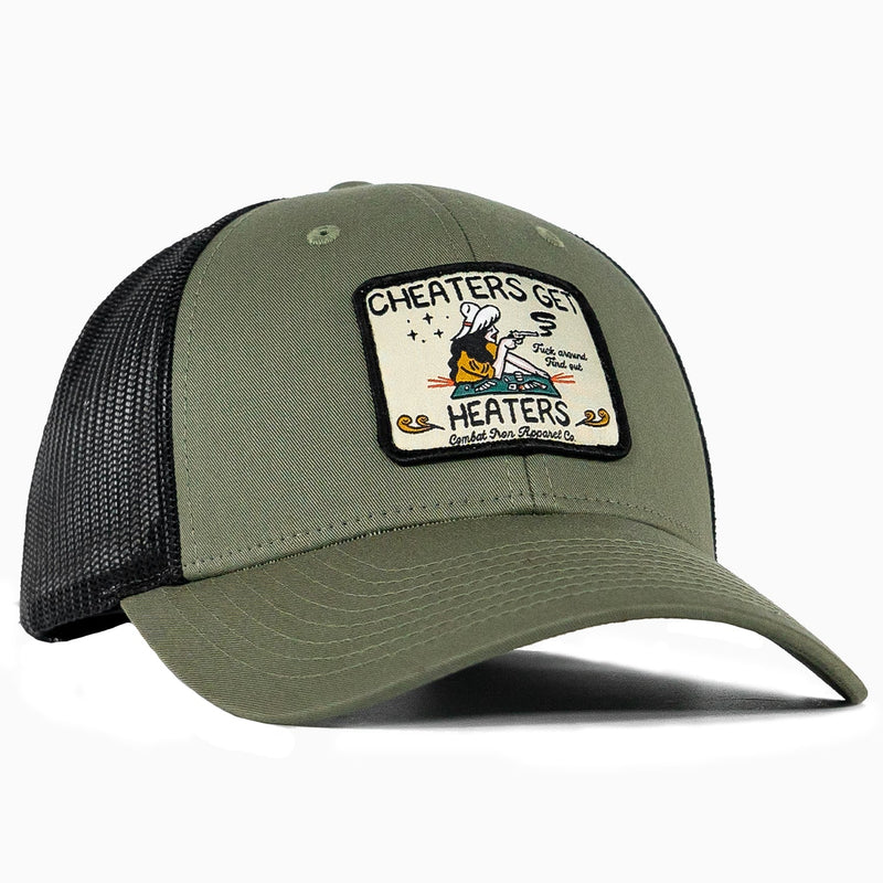 Load image into Gallery viewer, Cheaters Get Heaters Western Cowboy Patch SnapBack
