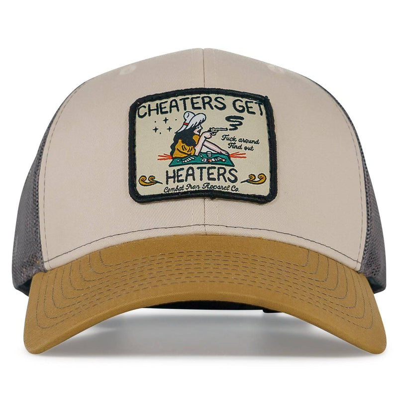 Load image into Gallery viewer, Cheaters Get Heaters Western Cowboy Patch SnapBack

