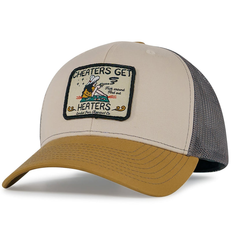 Load image into Gallery viewer, Cheaters Get Heaters Western Cowboy Patch SnapBack
