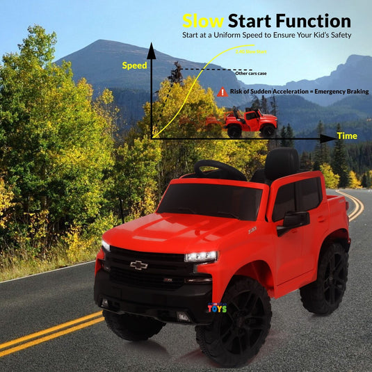 Chevrolet 12V R/C Truck with Suspension Wheels - Available in Multiple Colors