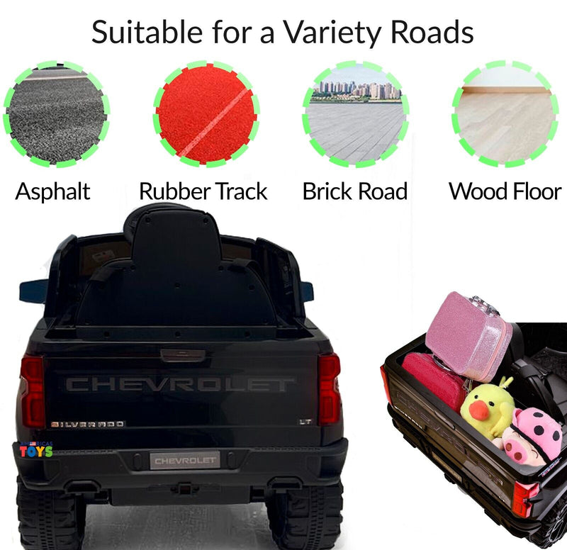 Load image into Gallery viewer, Chevrolet 12V R/C Truck with Suspension Wheels - Available in Multiple Colors
