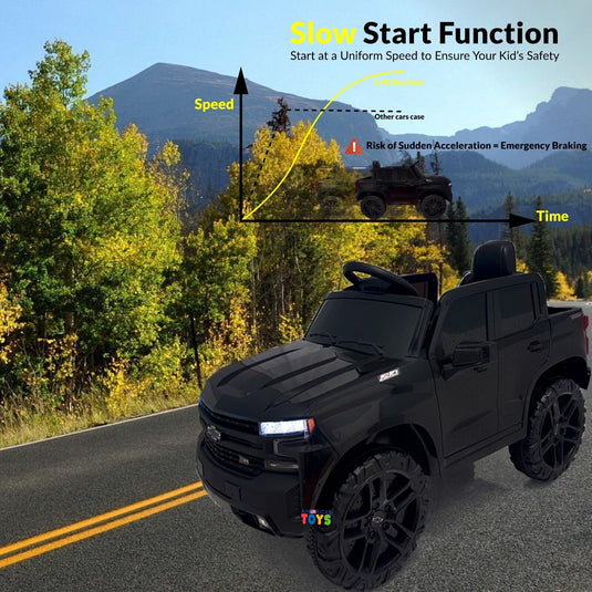 Chevrolet 12V R/C Truck with Suspension Wheels - Available in Multiple Colors