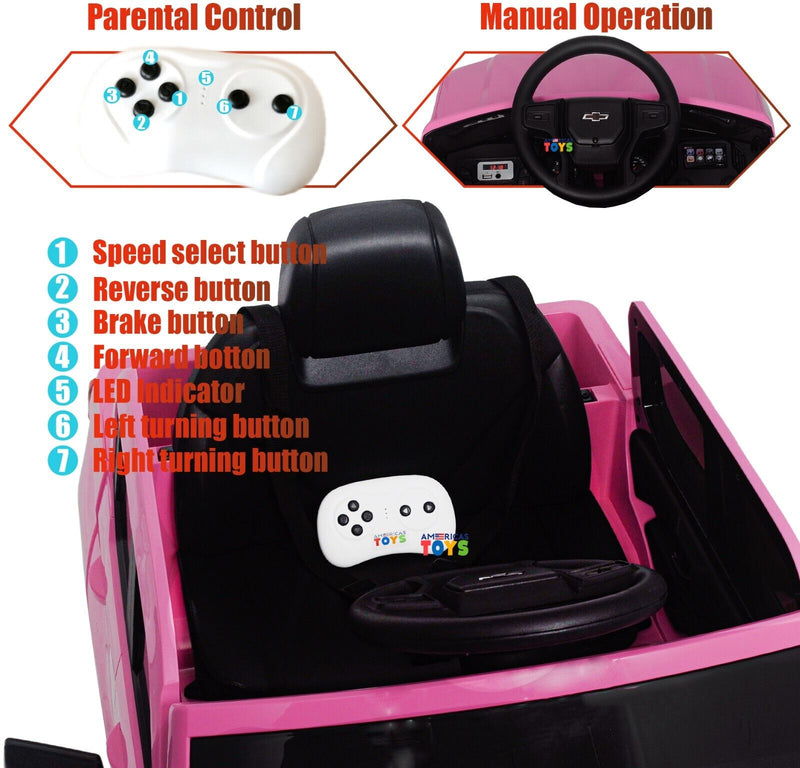 Load image into Gallery viewer, Chevrolet 12V R/C Truck with Suspension Wheels - Available in Multiple Colors
