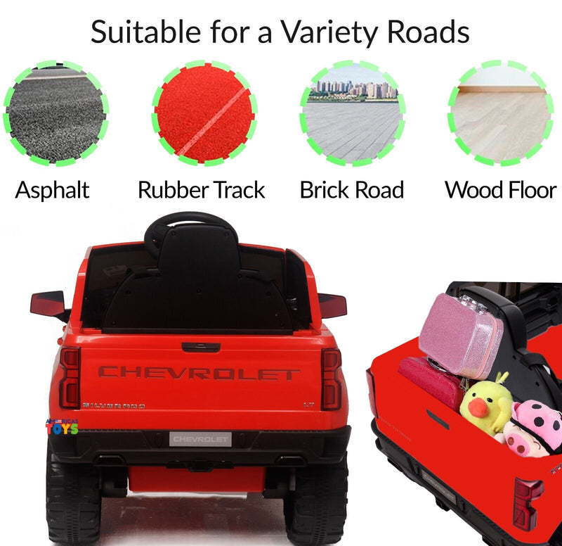 Load image into Gallery viewer, Chevrolet 12V R/C Truck with Suspension Wheels - Available in Multiple Colors
