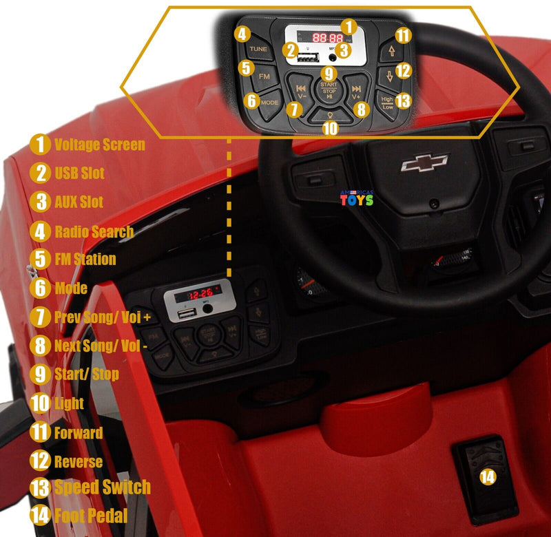 Load image into Gallery viewer, Chevrolet 12V R/C Truck with Suspension Wheels - Available in Multiple Colors
