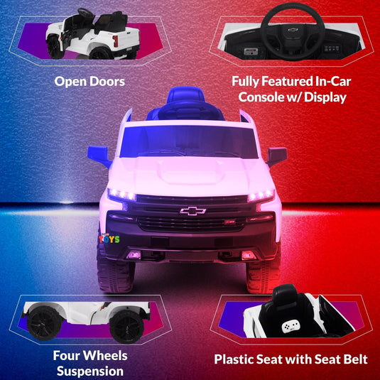 Chevrolet 12V R/C Truck with Suspension Wheels - Available in Multiple Colors