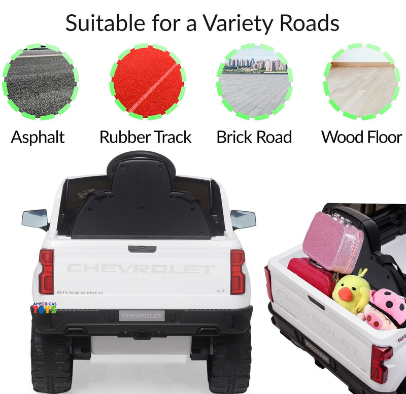 Load image into Gallery viewer, Chevrolet 12V R/C Truck with Suspension Wheels - Available in Multiple Colors
