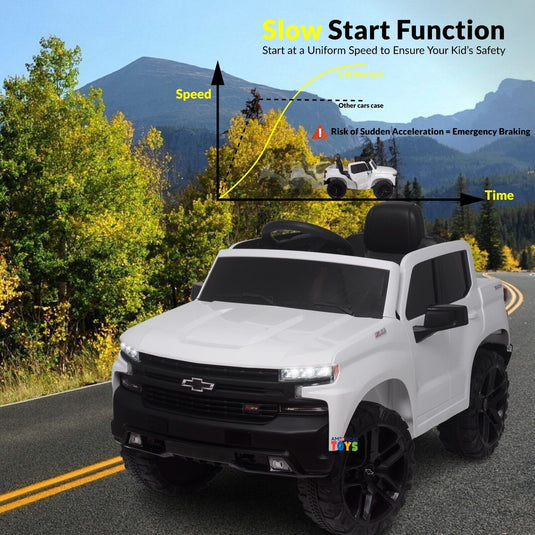 Chevrolet 12V R/C Truck with Suspension Wheels - Available in Multiple Colors