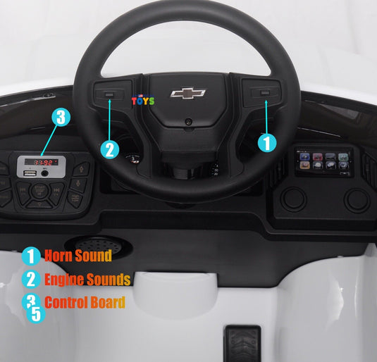 Chevrolet 12V R/C Truck with Suspension Wheels - Available in Multiple Colors