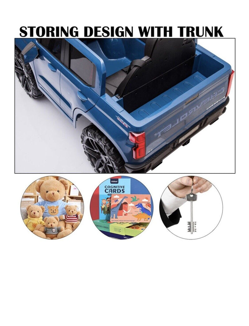 Load image into Gallery viewer, Chevrolet Silverado 12V Electric Ride-On Truck for Kids with 4 Wheels
