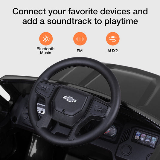 Chevrolet Silverado 12V Kids Electric Ride On Car with Remote Control