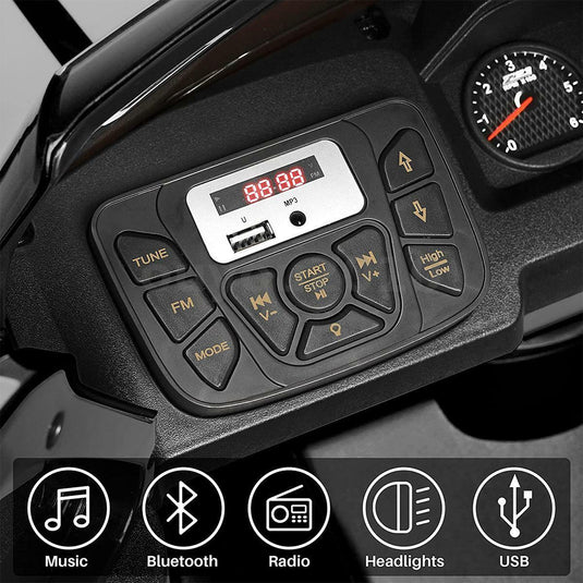 Chevrolet Silverado 12V Kids Ride-On Car with Music, LED Lights, and Remote Control