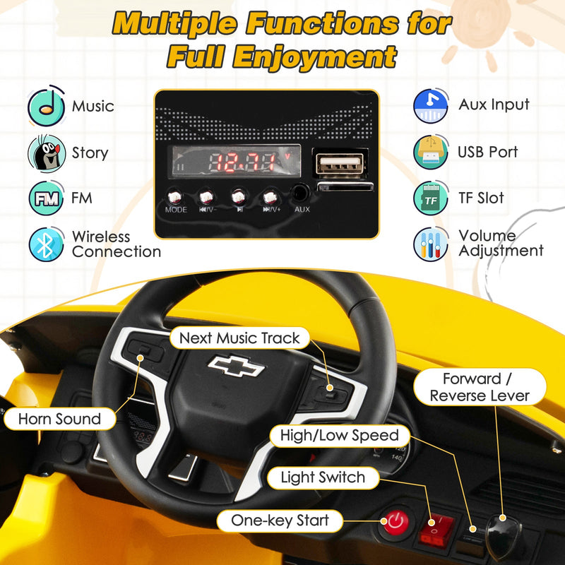 Load image into Gallery viewer, Chevrolet Tahoe 12V Electric Ride-On Truck for Kids with Remote Control, Lights, and Music
