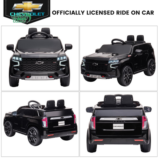 Chevrolet Tahoe 12V Ride on Car for Kids with Remote Control - 4-in-1 Versatile Toy