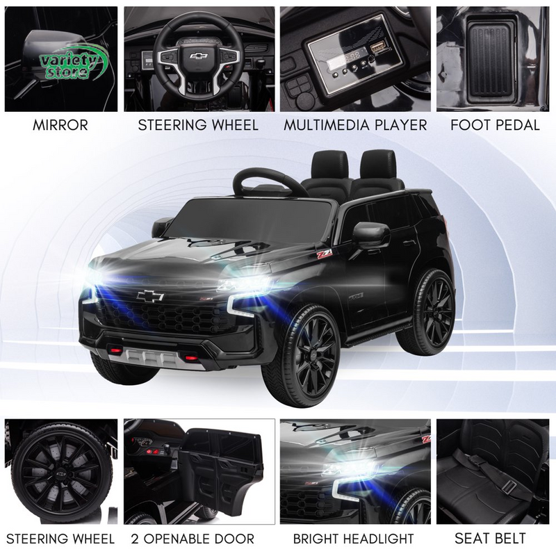 Load image into Gallery viewer, Chevrolet Tahoe 12V Ride on Car for Kids with Remote Control - 4-in-1 Versatile Toy
